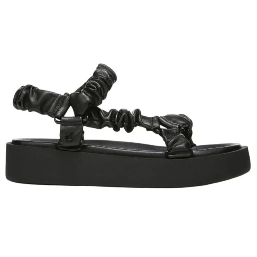 CIRCUS BY SAM EDELMAN / Harlene / Black / Scrunchie Strap / Platform / Sandals /